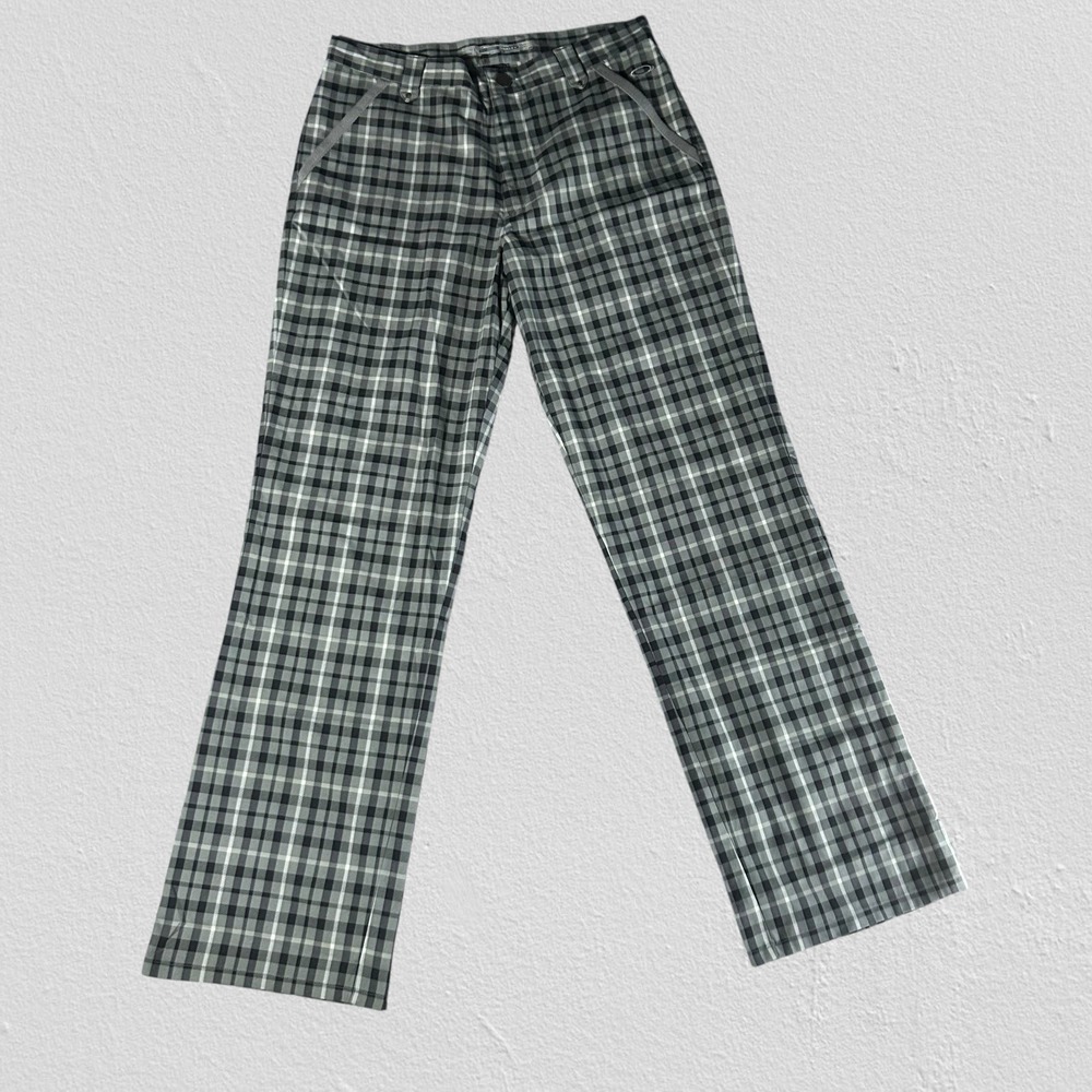 Oakley Grey Plaid Mens 32x30 Lightweight Performance Golf Pants